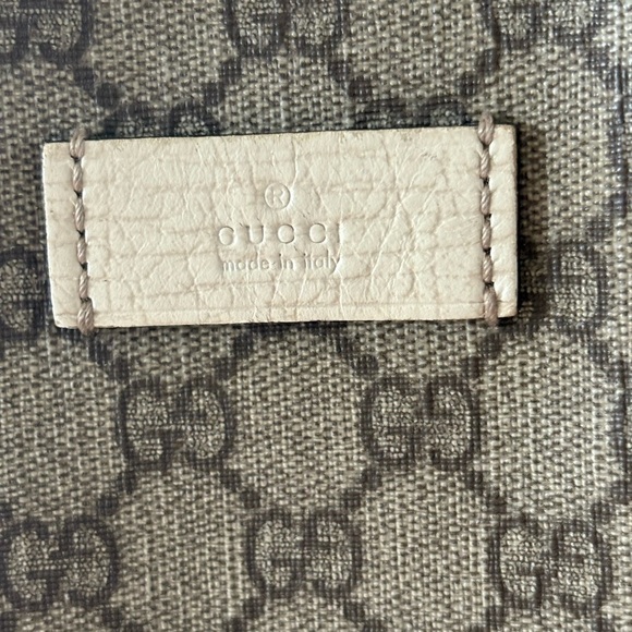 Gucci Cream Monogram Tote with Leather Trim - Picture 15 of 15